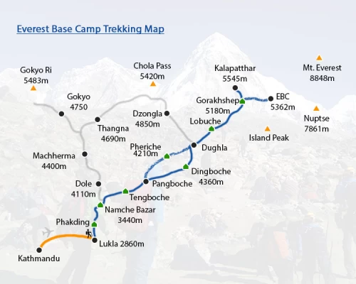 Everest Trek Map 